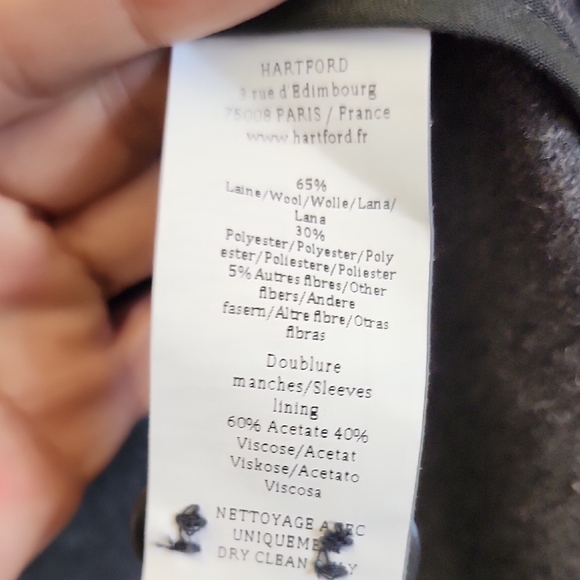 (0407) Hartford Gray Blazer with Relaxed Fit and Notched Lapels - Picture 5 of 9